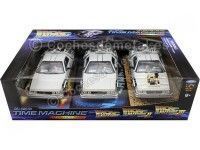 Cochesdemetal.es 1983 DeLorean DMC 12 "Regreso al futuro" Trilogy Pack 1:24 Welly 22400