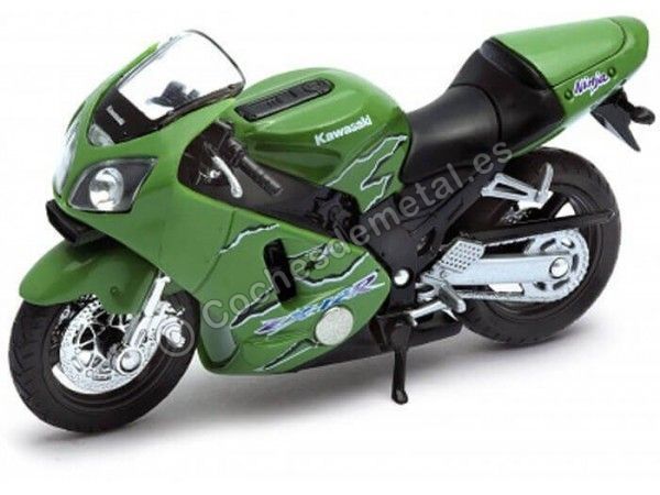 Cochesdemetal.es 2001 Kawasaki Ninja ZX-12R Green 1:18 Welly 12167