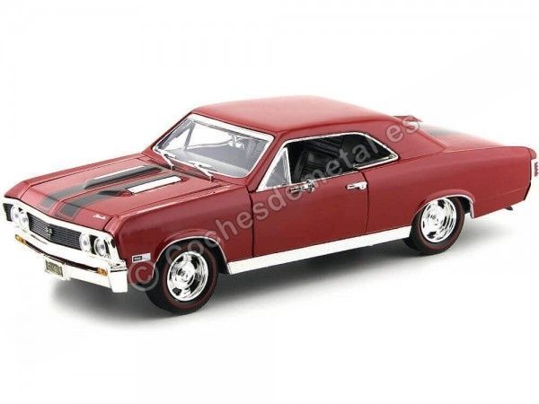 Cochesdemetal.es 1967 Chevrolet Chevelle SS 396 Red-Black 1:18 Motor Max 73104