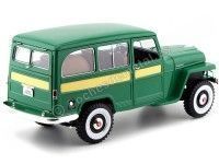 Cochesdemetal.es 1955 Jeep Willys Station Wagon Dark Green 1:18 Lucky Diecast 92858