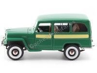 Cochesdemetal.es 1955 Jeep Willys Station Wagon Dark Green 1:18 Lucky Diecast 92858