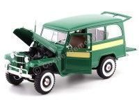 Cochesdemetal.es 1955 Jeep Willys Station Wagon Dark Green 1:18 Lucky Diecast 92858