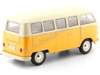 Cochesdemetal.es 1963 Volkswagen T1 Classical Microbus Amarillo-Beige 1:18 Welly 18054