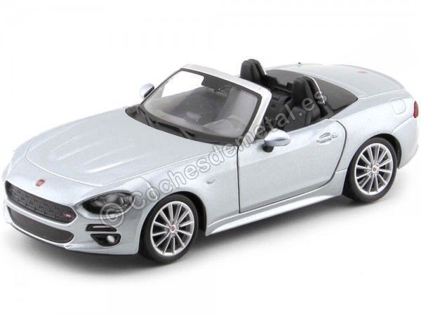 Cochesdemetal.es 2016 Fiat 124 Spider Gris Metalizado1:24 Bburago 21083