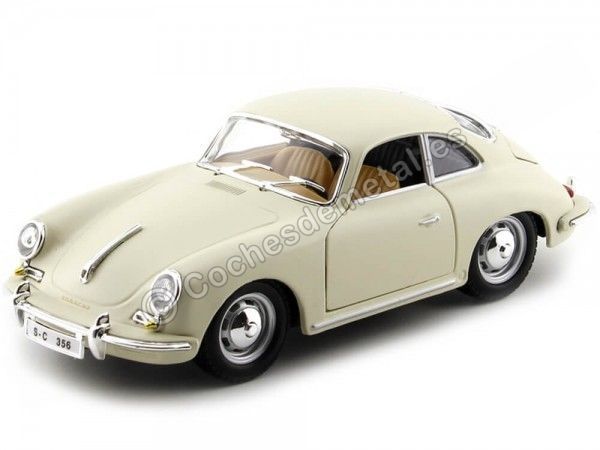 Cochesdemetal.es 1961 Porsche 356B Coupe Beige 1:24 Bburago 22079