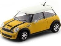 Cochesdemetal.es 2001 Mini Cooper S Amarillo-Blanco 1:24 Bburago 22124