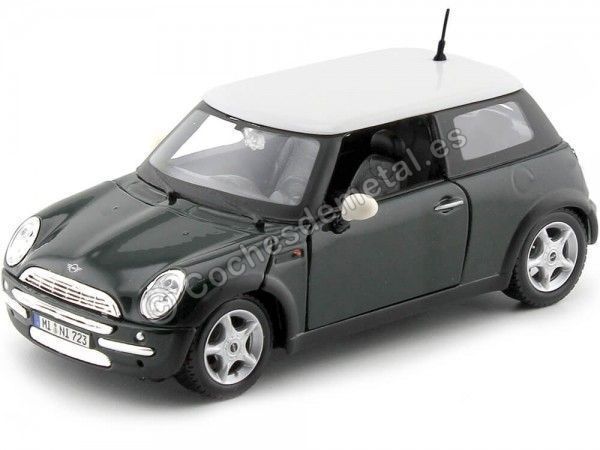 Cochesdemetal.es 2004 Mini Cooper R50 Verde/Blanco 1:24 Maisto 31219