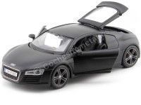 Cochesdemetal.es 2008 Audi R8 Negro Mate 1:24 Food 31281