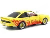 Cochesdemetal.es 1991 Opel Manta B Mattig Amarillo con Llamas 1:18 MC Group 18115