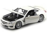 Cochesdemetal.es 2009 Mercedes-Benz SL 65 AMG Hardtop Blanco 1:24 Bburago 21066