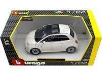 Cochesdemetal.es 2007 Fiat Nuova 500 Coupe Blanco 1:24 Bburago 22106