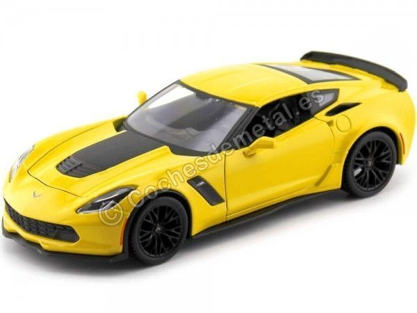 Cochesdemetal.es 2015 Chevrolet Corvette C7 Z06 Amarillo Metalizado 1:24 Maisto 31133