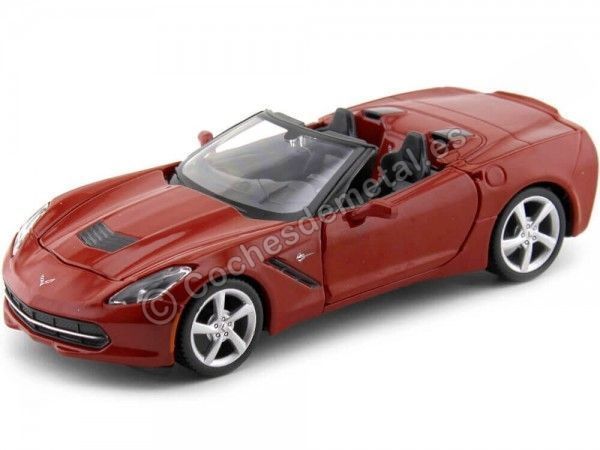 Cochesdemetal.es 2014 Chevrolet Corvette Stingray Cabrio Rojo 1:24 Maisto 31501