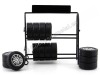 Carsdemetal.es étagère en métal avec 14 roues noires 1:18 American Diorama 77518