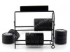 Carsdemetal.es étagère en métal avec 14 roues noires 1:18 American Diorama 77518