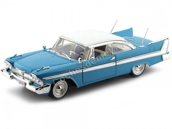 Cochesdemetal.es 1958 Plymouth Fury Azul 1:18 Motor Max 73115