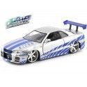 Cochesdemetal.es 2002 Nissan Skyline GT-R BNR34 Fast&Furious 1:24 Jada Toys 97158/253203044