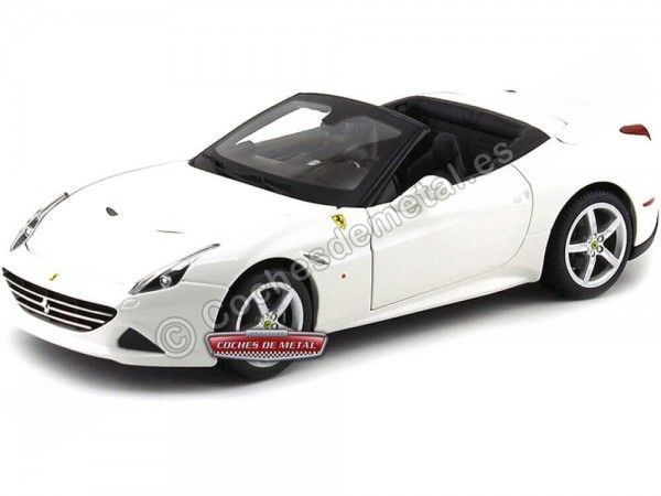 Cochesdemetal.es 2014 Ferrari California T Open Top Blanco 1:18 Bburago 16007