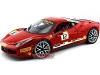 Cochesdemetal.es 2012 Ferrari 458 Challenge Rosso Corsa 1:18 Hot Wheels BCT89
