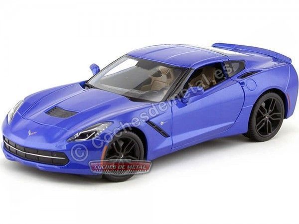 Cochesdemetal.es 2014 Chevrolet Corvette Stingray Z51 Azul 1:18 Maisto 31677