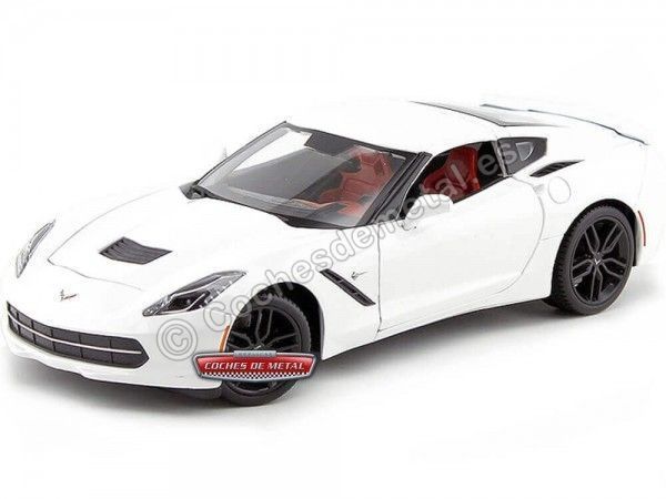 Cochesdemetal.es 2014 Chevrolet Corvette Stingray Z51 Blanco 1:18 Maisto 31677