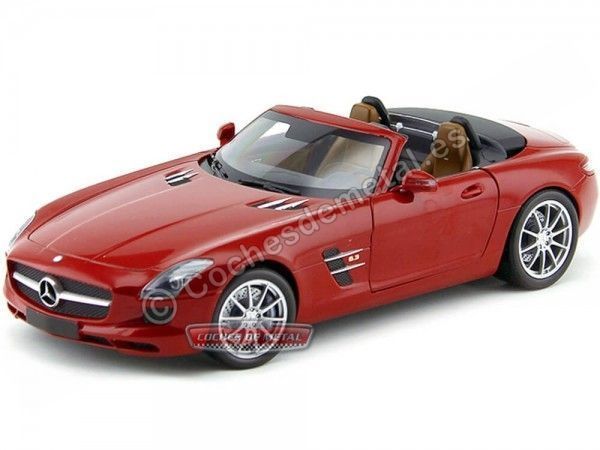 Cochesdemetal.es 2011 Mercedes-Benz SLS (C197) AMG Roadster Rojo 1:18 Minichamps 100039030