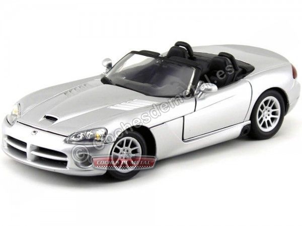 Cochesdemetal.es 2003 Dodge Viper SRT-10 Convertible Gris 1:18 Motor Max 73137