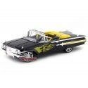 Cochesdemetal.es 1960 Chevrolet Impala Convertible Custom Negro con llamas 1:18 Motor Max 79009