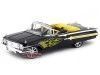 Cochesdemetal.es 1960 Chevrolet Impala Convertible Custom Negro con llamas 1:18 Motor Max 79009