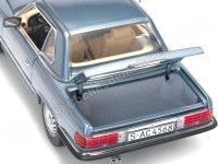 Cochesdemetal.es 1977 Mercedes-Benz 350 SL W107 Hard Top Coupe Blue Grel 1:18 Sun Star 4666