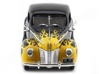 CARSDEMETAL.ES 1940 Ford Deluxe Black avec des flammes 1:18 MOTEUR MAX 73108