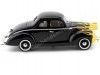 Cochesdemetal.es 1940 Ford Deluxe Negro Con Llamas 1:18 Motor Max 73108