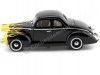 CARSDEMETAL.ES 1940 Ford Deluxe Black avec des flammes 1:18 MOTEUR MAX 73108