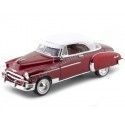 Cochesdemetal.es 1950 Chevrolet Bel Air Hard Top Granate/Blanco 1:18 Motor Max 73111