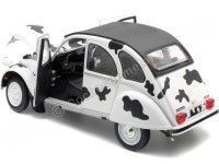 Cochesdemetal.es 1985 Citroen 2CV6 BZH Dolly "Vache" Negro/Blanco 1:18 Solido S1850028