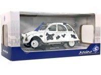 Cochesdemetal.es 1985 Citroen 2CV6 BZH Dolly "Vache" Negro/Blanco 1:18 Solido S1850028