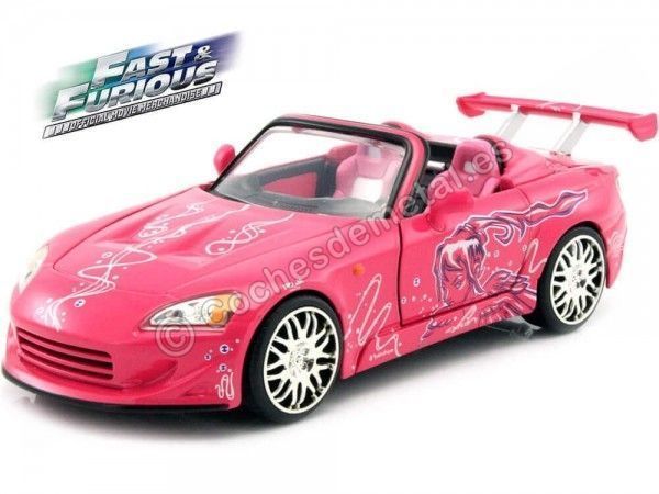 Cochesdemetal.es 1995 Honda S2000 "Fast & Furious II" Pink 1:24 Jada Toys 97604 253203028