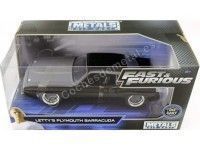 Cochesdemetal.es 1970 Plymouth Barracuda "Fast & Furious" Black 1:24 Jada Toys 97195/253203031