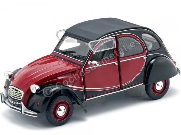 Cochesdemetal.es 1982 Citroen 2CV6 Charleston Rojo/Negro 1:18 Solido S1805013