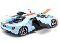 Cochesdemetal.es 2017 Ford GT Gulf Azul-Naranja 1:18 Maisto 31384