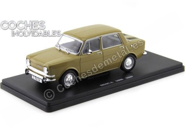 CARSDEMETAL.ES 1969 SIMCA 1000 JAUNE "CARRES INFETTABLE" 1:24 Editorial Salvat ES06