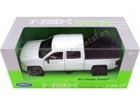 Cochesdemetal.es 2017 Chevrolet Silverado Pickup Blanco 1:24 Welly 24083