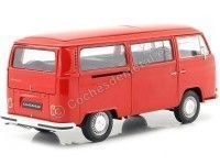 Cochesdemetal.es 1972 Volkswagen VW T2 Rojo 1:24 Welly 22472