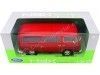 Cochesdemetal.es 1972 Volkswagen VW T2 Rojo 1:24 Welly 22472