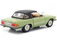 Cochesdemetal.es 1977 Mercedes-Benz 350 SL W107 Closed Convertible Caledonia Grun 1:18 Sun Star 4669