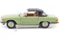 Cochesdemetal.es 1977 Mercedes-Benz 350 SL W107 Closed Convertible Caledonia Grun 1:18 Sun Star 4669
