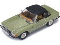 Cochesdemetal.es 1977 Mercedes-Benz 350 SL W107 Closed Convertible Caledonia Grun 1:18 Sun Star 4669
