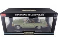 Cochesdemetal.es 1977 Mercedes-Benz 350 SL W107 Closed Convertible Caledonia Grun 1:18 Sun Star 4669
