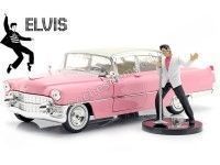 Cochesdemetal.es 1955 Cadillac Fleetwood Series 60 "Elvis Presley" Rosa 1:24 Jada Toys 31007