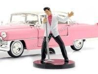 Cochesdemetal.es 1955 Cadillac Fleetwood Series 60 "Elvis Presley" Rosa 1:24 Jada Toys 31007